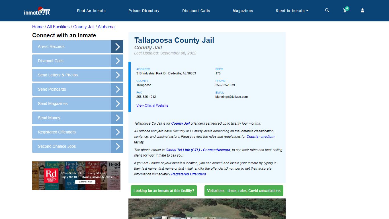 Tallapoosa County Jail - Inmate Locator - Dadeville, AL